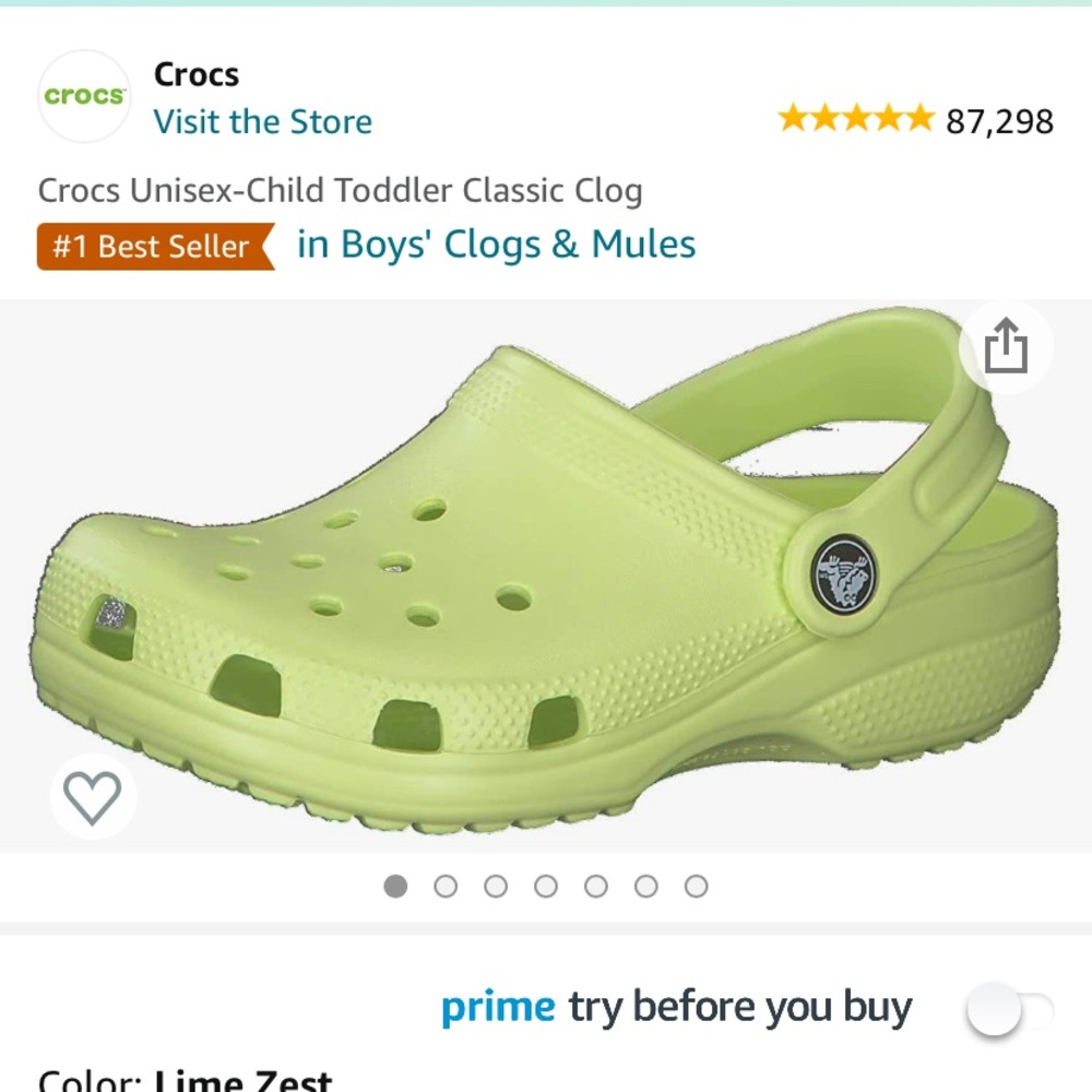 Brand new lime zest crocs
